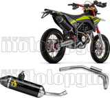 Complete Non-Catalytic Exhaust System With Sound Certification Thunder Black Aluminium Carby End Cap - Arrow Special Parts Compatible With Fantic Motor Xef 125 (2023-2024)