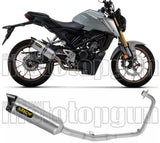 Complete Non-Catalytic Exhaust System With Sound Certification Thunder Aluminium Carbon - Arrow Special Parts Compatible With Honda Cb 125 R (2021-2024)