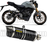 Complete Non-Catalytic Exhaust System With Sound Certification Thunder Black Aluminium Carbon - Arrow Special Parts Compatible With Honda Cb 125 R (2021-2024)