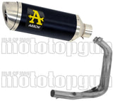 Complete Non-Catalytic Exhaust System With Sound Certification Thunder Black Aluminium Stainless Steel - Arrow Special Parts Compatible With Yamaha Mt-07 (2021-2024)
