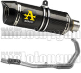 Complete Catalytic Exhaust System With Sound Certification Thunder Carbon Carbon - Arrow Special Parts Compatible With Yamaha Tracer 9 Gt (2021-2024)