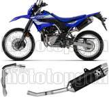 Complete Non-Catalytic Exhaust System With Sound Certification Thunder Black Aluminium Steel End Cap - Arrow Special Parts Compatible With Yamaha Wr 125 R (2026)