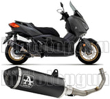 Complete Non-Catalytic Exhaust System With Sound Certification Urban Black Aluminium Stainless Steel Black - Arrow Special Parts Compatible With Yamaha X-Max 125 (2021-2024)