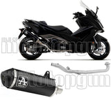 Complete Non-Catalytic Exhaust System With Sound Certification Urban Black Aluminium Stainless Steel - Arrow Special Parts Compatible With Kymco Ak 550 (2021-2026)