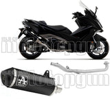Complete Catalytic Exhaust System With Sound Certification Urban Black Aluminium Stainless Steel - Arrow Special Parts Compatible With Kymco Ak 550 (2021-2026)