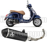 Complete Catalytic Exhaust System With Sound Certification Urban Black Aluminium Stainless Steel Black - Arrow Special Parts Compatible With Piaggio Vespa Gts 125 Ie (2021-2023)