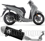 Complete Catalytic Exhaust System With Sound Certification Urban Black Aluminium - Arrow Special Parts Compatible With Honda Sh 150 (2024-2026)