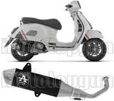 Complete Catalytic Exhaust System With Sound Certification Urban Black Aluminium Steel End Cap - Arrow Special Parts Compatible With Piaggio Vespa Gts 310 (2025-2026)