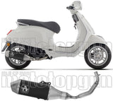 Complete Exhaust System Without Catalytic Converter And Without Sound Certification Urban Black Aluminium Steel End Cap - Arrow Special Parts Compatible With Piaggio Vespa Primavera 125 (2025)