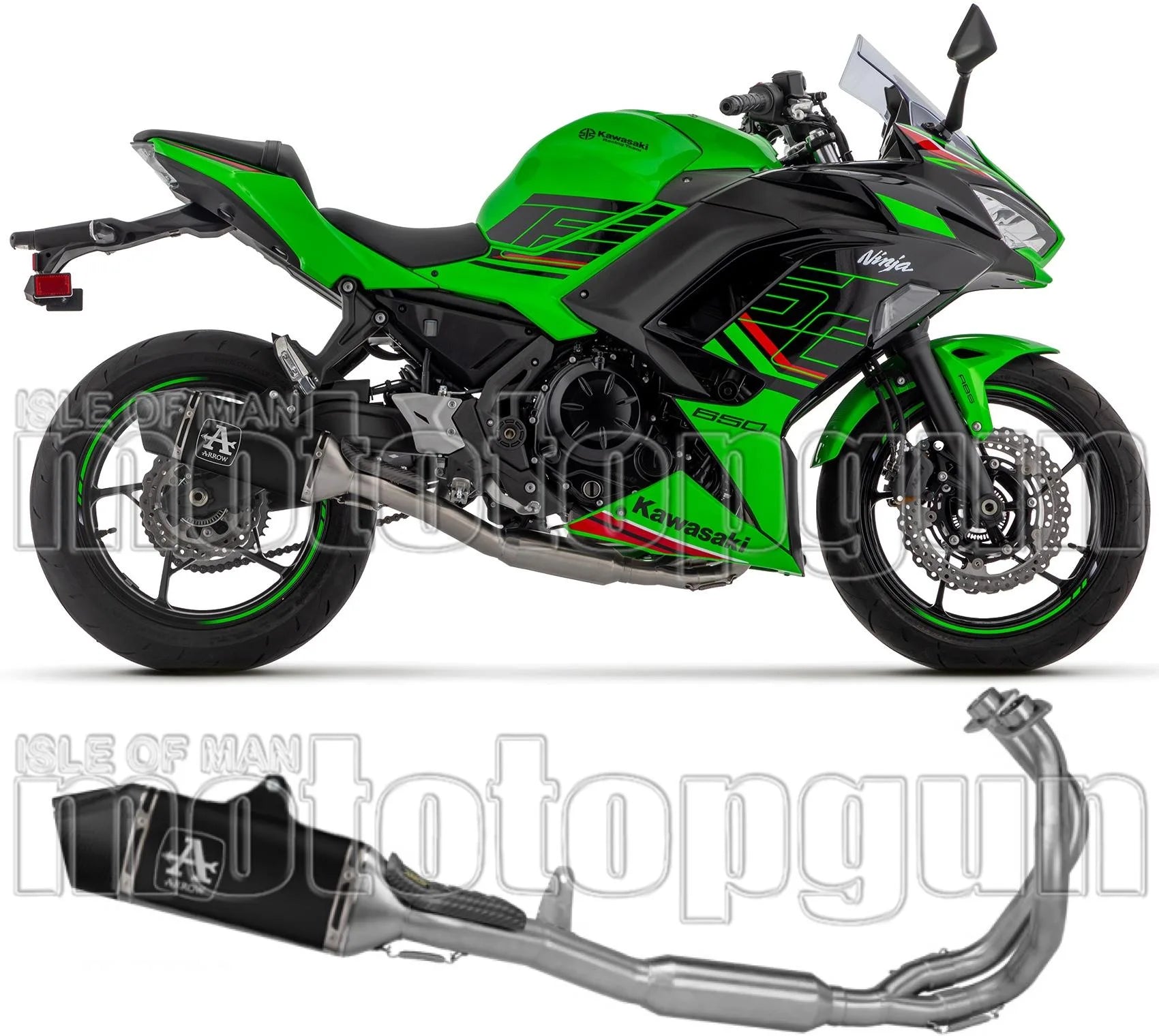 Complete Catalytic Exhaust System With Sound Certification Veloce Black Aluminium Carby End Cap - Arrow Special Parts Compatible With Kawasaki Versys 650 (2025-2026)