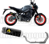 Complete Catalytic Exhaust System With Sound Certification Works Black Nichrom Carbon - Arrow Special Parts Compatible With Yamaha Mt-09 (2021-2023)