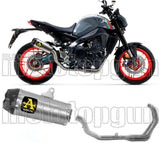 Complete Catalytic Exhaust System With Sound Certification Works Titanium Carbon - Arrow Special Parts Compatible With Yamaha Mt-09 (2021-2023)