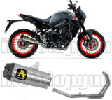 Complete Catalytic Exhaust System With Sound Certification Works Titanium Carbon - Arrow Special Parts Compatible With Yamaha Mt-09 (2021-2023)