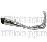 Complete Non-Catalytic Exhaust System With Sound Certification X-Kone Nichrom Carbon - Arrow Special Parts Compatible With Kawasaki Ninja 650 (2021-2023)