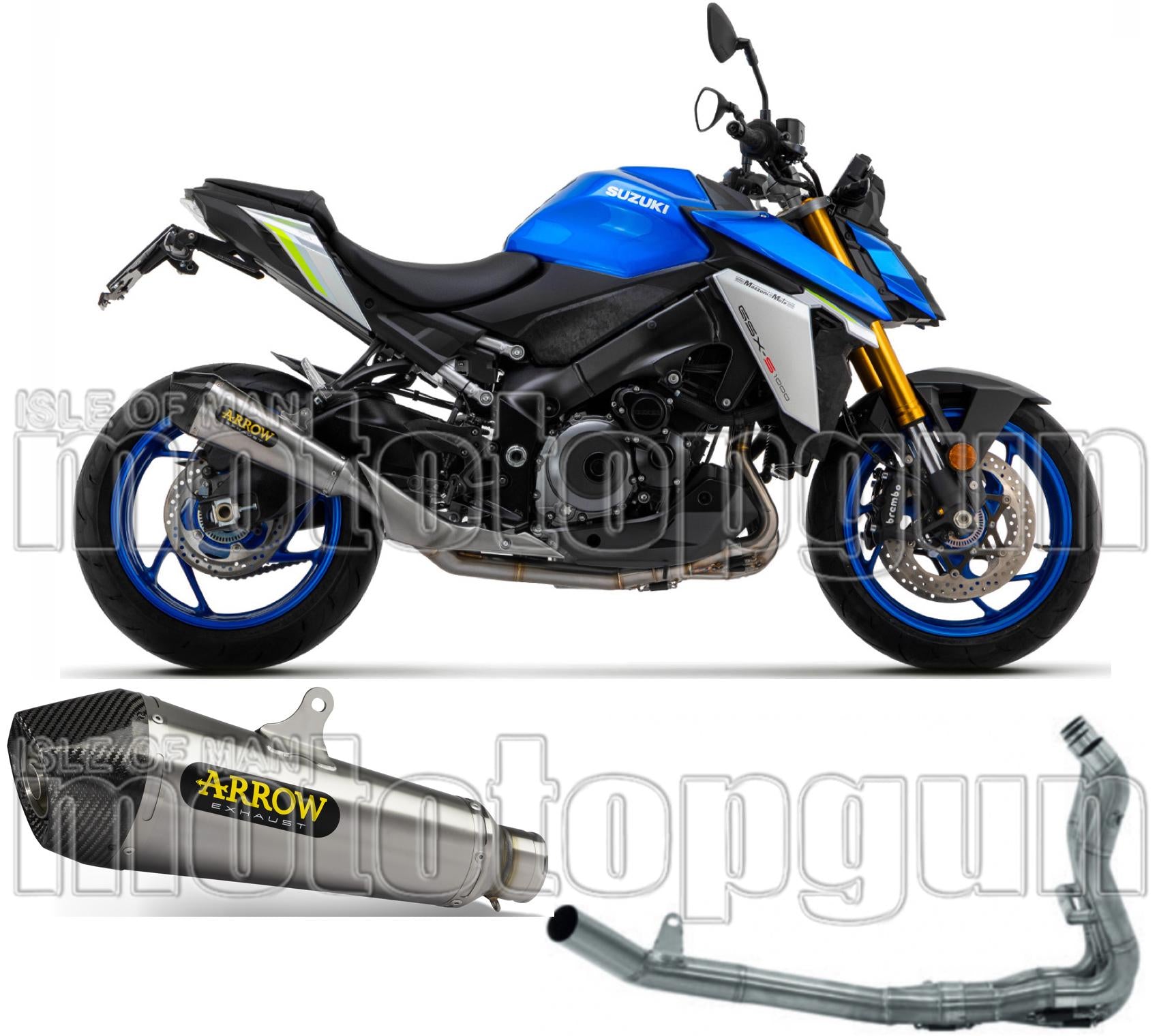 Complete Non-Catalytic Exhaust System With Sound Certification X-Kone Nichrom Carbon - Arrow Special Parts Compatible With Suzuki Gsx-S 1000 (2021-2024)