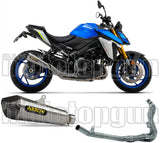 Complete Non-Catalytic Exhaust System With Sound Certification X-Kone Nichrom Carbon - Arrow Special Parts Compatible With Suzuki Gsx-S 1000 (2021-2024)