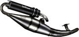 Complete Catalytic Exhaust System With Sound Certification Hand Made Tt Black Aluminum - Leovince Compatible With Piaggio Ntt (1994-1996)