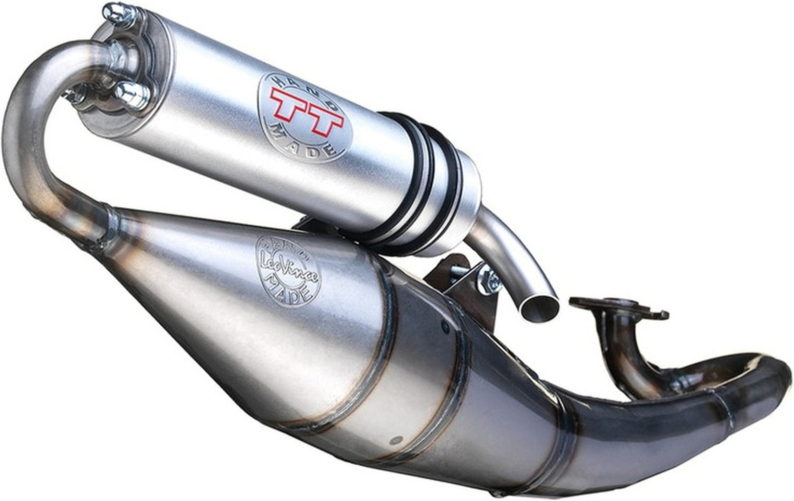 Complete Catalytic Exhaust System With Sound Certification Hand Made Tt Aluminum - Leovince Compatible With Generic Xor 50 Type Bnot