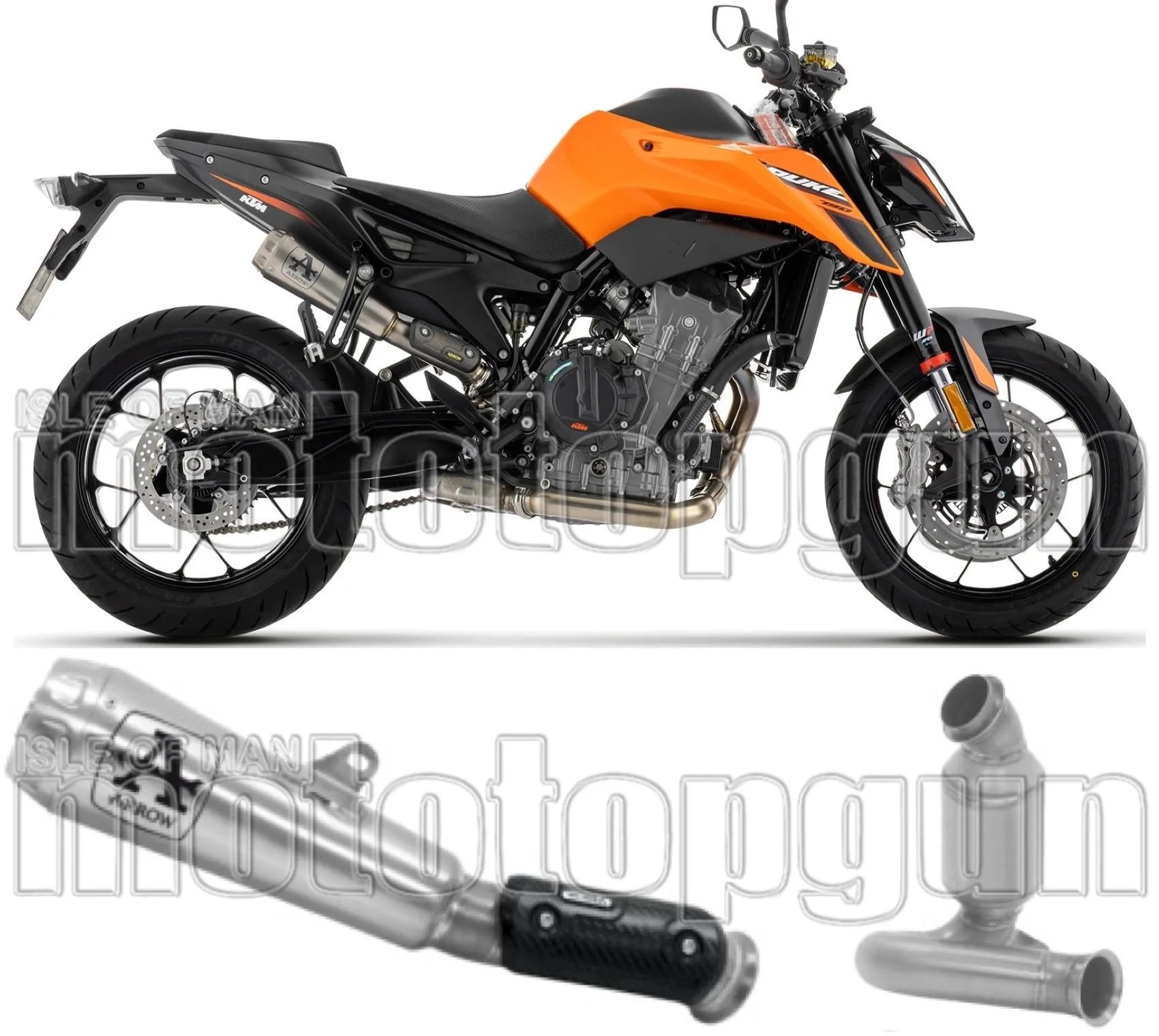 Exhaust Tip Without Sound Certification Pro-Race Nichrom - Arrow Special Parts Compatible With Ktm 790 Duke (2025-2026)