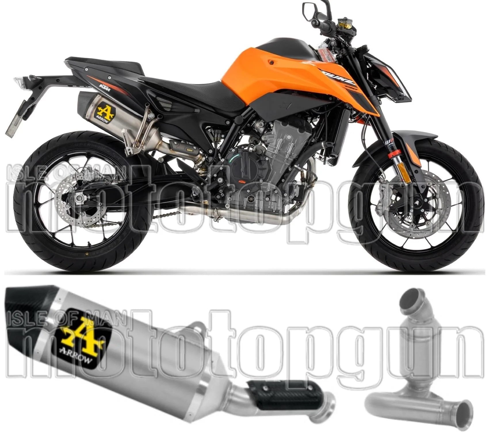 Exhaust Tip Without Sound Certification Race-Tech Aluminium Carby End Cap - Arrow Special Parts Compatible With Ktm 790 Duke (2025-2026)