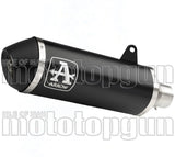 Catalytic Exhaust Tip With Sound Certification Urban Black Aluminium Stainless Steel Black - Arrow Special Parts Compatible With Piaggio Mp3 500 Lt (2017-2018)