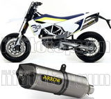 Catalytic Exhaust Tip With Sound Certification Race-Tech Aluminium Carbon - Arrow Special Parts Compatible With Husqvarna 701 Enduro (2017-2020)