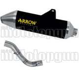 Catalytic Exhaust Tip With Sound Certification Thunder Black Aluminium Stainless Steel - Arrow Special Parts Compatible With Honda Crf 300 L (2021-2024)