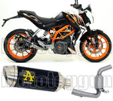 Catalytic Exhaust Tip With Sound Certification Thunder Black Aluminium Stainless Steel - Arrow Special Parts Compatible With Ktm 390 Duke (2013-2016)