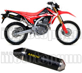 Catalytic Exhaust Tip With Sound Certification Thunder Black Aluminium Carbon - Arrow Special Parts Compatible With Honda Crf 300 L (2021-2024)