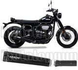 Catalytic Exhaust Tip With Sound Certification Rebel Black Aluminium Black Aluminium - Arrow Special Parts Compatible With Yamaha Scr 950 (2017-2020)