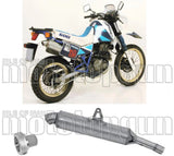 Non-Catalytic Exhaust Tip With Sound Certification Paris Dacar Stainless Steel Stainless Steel - Arrow Special Parts Compatible With Suzuki Dr 600 S (1985-1990)