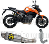 Non-Catalytic Exhaust Tip With Sound Certification Gp2 Gp-2 Titanium Stainless Steel - Arrow Special Parts Compatible With Ktm 790 Duke (2023)