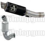 Non-Catalytic Exhaust Tip With Sound Certification Gp2 Gp-2 Black Nichrom Stainless Steel - Arrow Special Parts Compatible With Ktm 790 Duke (2018-2020)