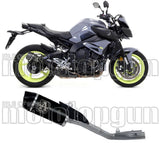 Non-Catalytic Exhaust Tip With Sound Certification Indy-Race Black Aluminium Carbon - Arrow Special Parts Compatible With Yamaha Mt-10 (2016-2020)