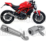 Non-Catalytic Exhaust Tip With Sound Certification Pro-Race Nichrom Stainless Steel - Arrow Special Parts Compatible With Ducati Monster 797 (2017-2018)