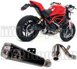 Non-Catalytic Exhaust Tip With Sound Certification Pro-Race Black Nichrom Stainless Steel - Arrow Special Parts Compatible With Ducati Monster 797 (2017-2018)