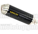 Non-Catalytic Exhaust Tip With Sound Certification Race-Tech Black Aluminium Stainless Steel - Arrow Special Parts Compatible With Ktm 690 Enduro R (2019-2024)