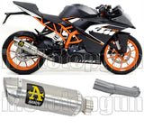 Non-Catalytic Exhaust Tip With Sound Certification Thunder Aluminium Stainless Steel - Arrow Special Parts Compatible With Ktm Rc 125 (2017-2020)