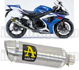 Exhaust Tip With Noise Certification Thunder Aluminium Stainless Steel - Arrow Special Parts Compatible With Suzuki Gsx-R 600 Ie (2006-2007)