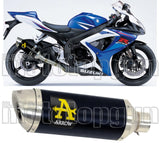 Exhaust Tip With Noise Certification Thunder Black Aluminium Stainless Steel - Arrow Special Parts Compatible With Suzuki Gsx-R 750 Ie (2006-2007)