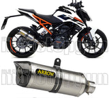 Exhaust Tip With Noise Certification Thunder Titanium Carbon - Arrow Special Parts Compatible With Ktm 125 Duke (2017-2020)