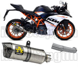 Non-Catalytic Exhaust Tip With Sound Certification Thunder Titanium Carbon - Arrow Special Parts Compatible With Ktm Rc 390 (2017-2020)