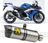 Exhaust Tip With Noise Certification Thunder Aluminium Carbon - Arrow Special Parts Compatible With Suzuki Gsx-R 600 Ie (2008-2010)