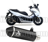 Non-Catalytic Exhaust Tip With Sound Certification Urban Black Aluminium Stainless Steel Black - Arrow Special Parts Compatible With Honda Forza 300 (2018-2020)