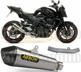 Exhaust Tip With Noise Certification X-Kone Nichrom Carbon - Arrow Special Parts Compatible With Kawasaki Z 750 R (2011-2014)