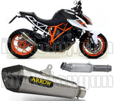 Non-Catalytic Exhaust Tip With Sound Certification X-Kone Nichrom Carbon - Arrow Special Parts Compatible With Ktm 1290 Superduke R (2014-2016)