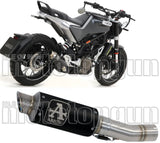 Exhaust Tip With Noise Certification Gp2 Gp-2 Black Nichrom Stainless Steel - Arrow Special Parts Compatible With Husqvarna Vitpilen 401 (2020-2023)