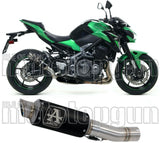 Exhaust Tip With Noise Certification Gp2 Gp-2 Black Nichrom Stainless Steel - Arrow Special Parts Compatible With Kawasaki Z 900 E (2017-2019)