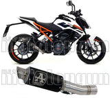 Exhaust Tip With Noise Certification Gp2 Gp-2 Black Nichrom Stainless Steel - Arrow Special Parts Compatible With Ktm 390 Duke (2017-2020)