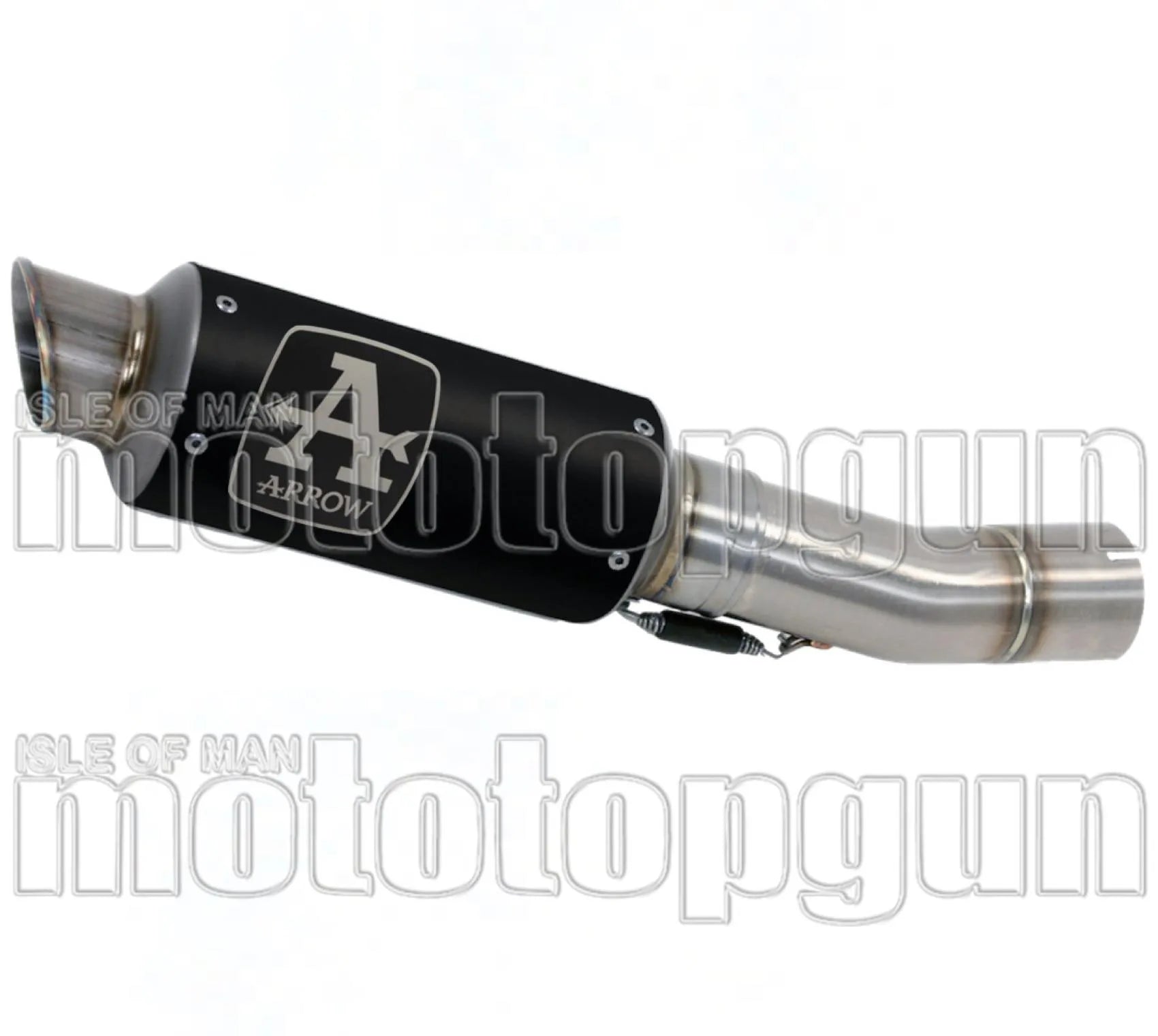 Exhaust Tip With Noise Certification Gp2 Gp-2 Black Nichrom Stainless Steel - Arrow Special Parts Compatible With Ktm 790 Duke (2023)